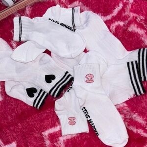 White Steve Madden Socks with stripes - not worn NWT